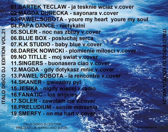 ITALO DISCO DJ EDITION VOL.21 - ITALO DISCO DJ EDITION VOL.21 italo po polsku.jpg
