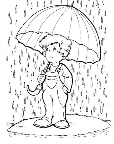 parasolki, deszcz - pogoda, deszcz, jesień - kolorowanka 31.gif